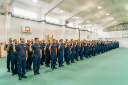 Tűzoltósport-verseny, százméteres akadálypálya