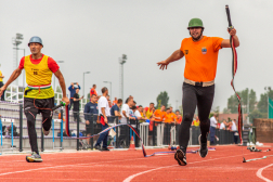 Tűzoltósport-verseny, százméteres akadálypálya