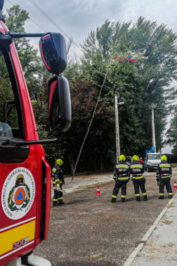 Szigetvári tűzoltók és az EON munkatársai közös gyakorlaton.