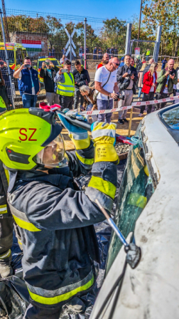 Nagyszabású vasúti baleseti gyakorlat Szegeden