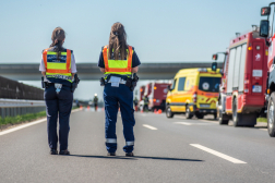 Rendőrök a helyszínen.