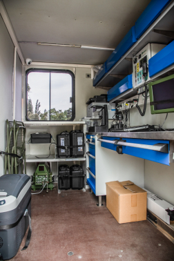 Az oktató jármű belseje