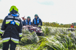 Mocsárjárók bevetésen a légi jármű balesetét imitáló gyakorlaton